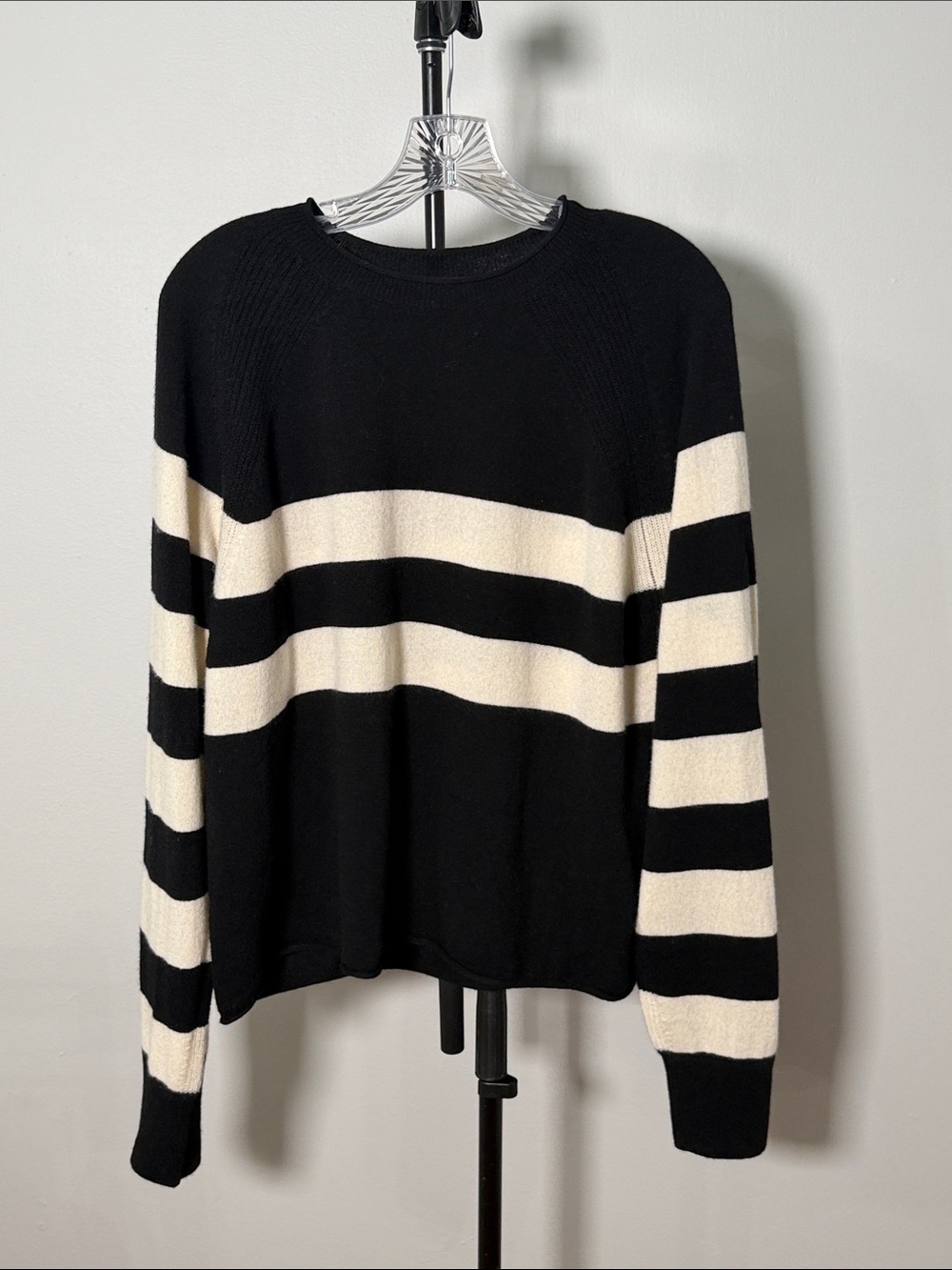NWOT New Madewell Cashmere Raglan Sweater in Stripe - Picture 6 of 7